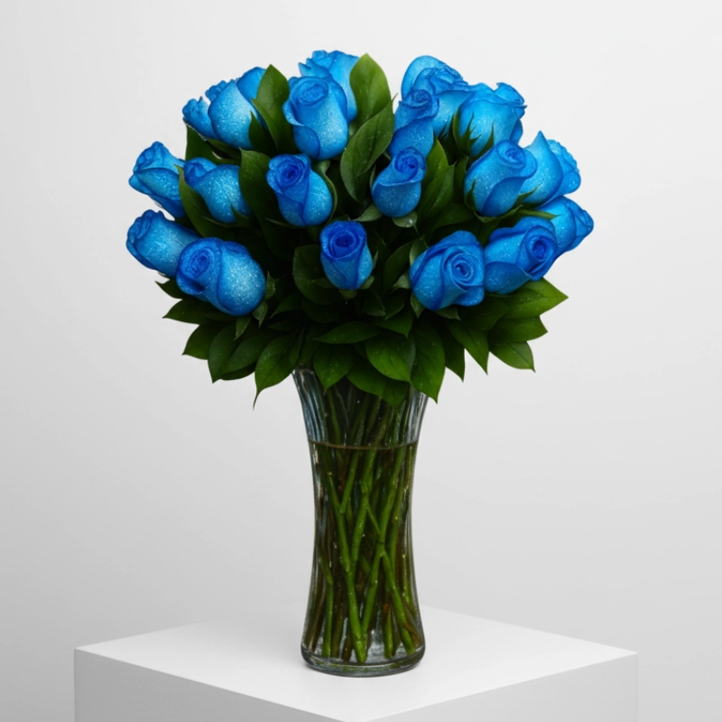 Pure Royal Blue Roses Bouquet